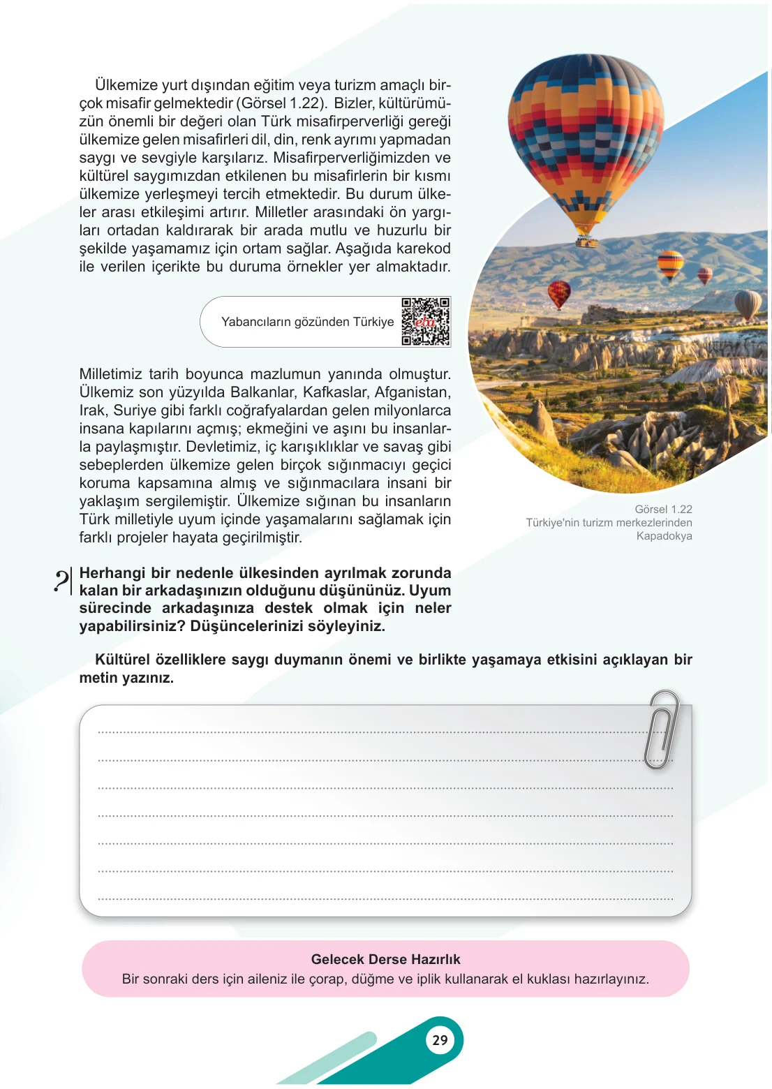 5. Sınıf Sosyal Bilgiler Ders Kitabı Cevapları Meb Yayınları 1. Kitap Sayfa 29