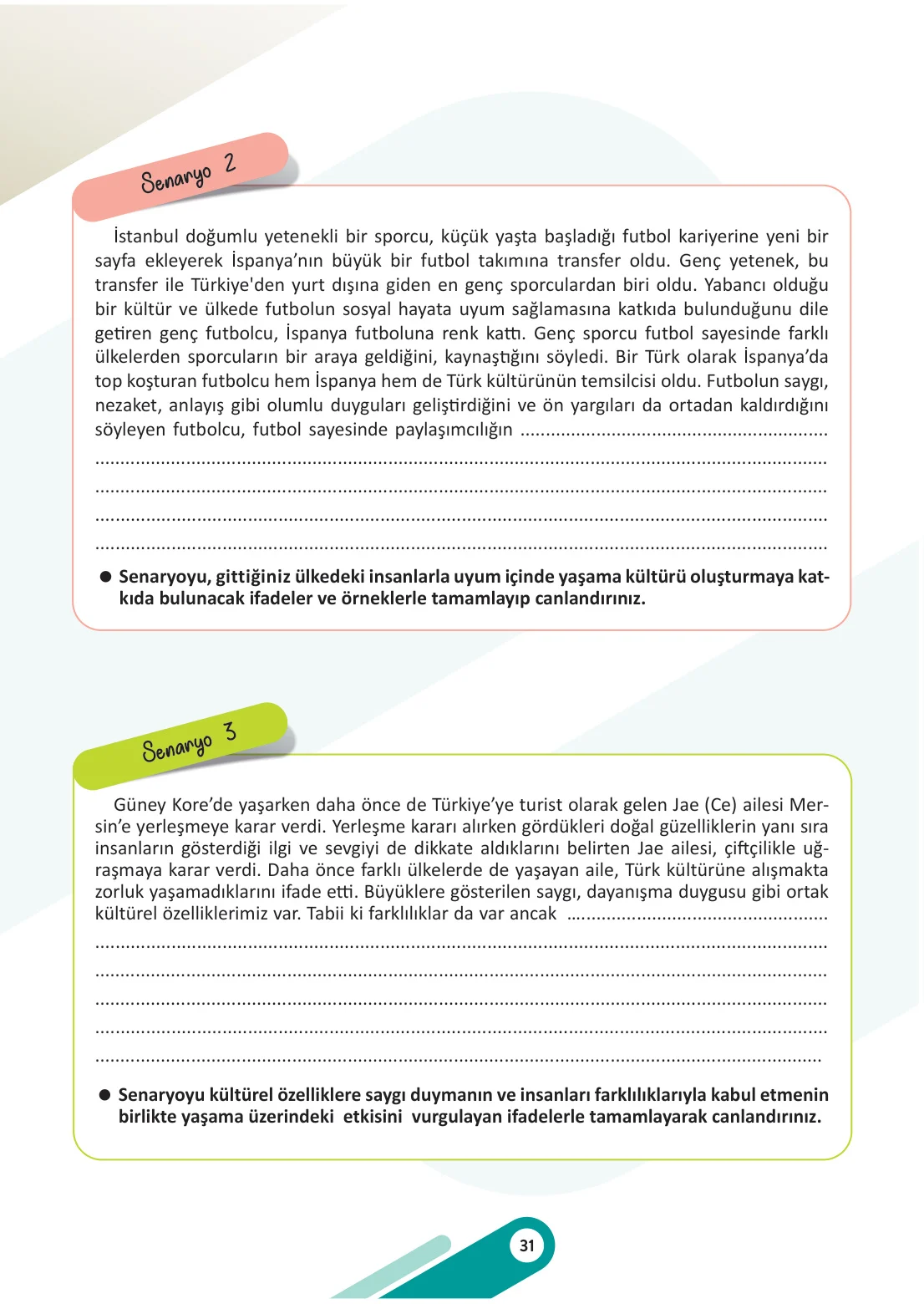 5. Sınıf Sosyal Bilgiler Ders Kitabı Cevapları Meb Yayınları 1. Kitap Sayfa 31