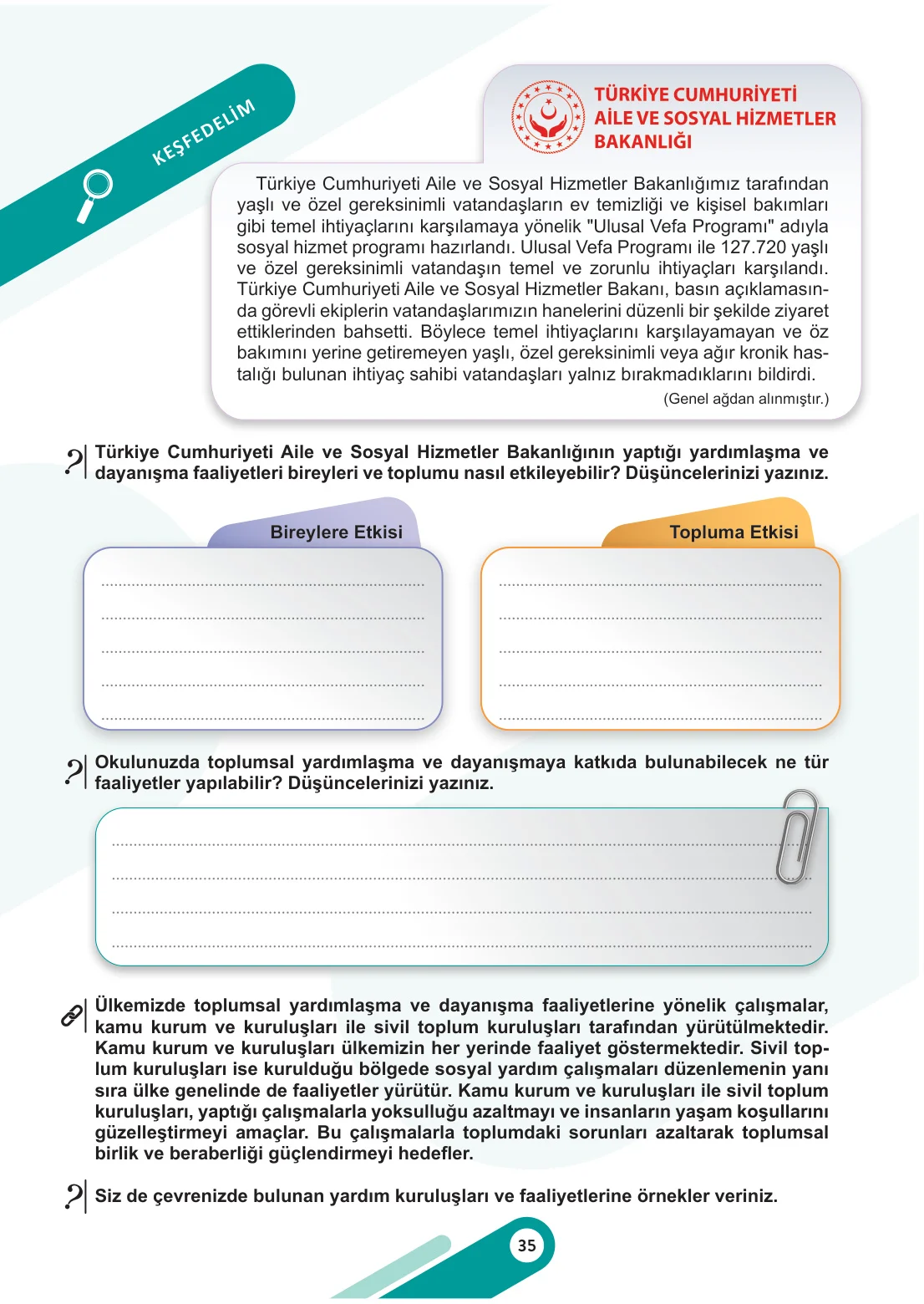 5. Sınıf Sosyal Bilgiler Ders Kitabı Cevapları Meb Yayınları 1. Kitap Sayfa 35