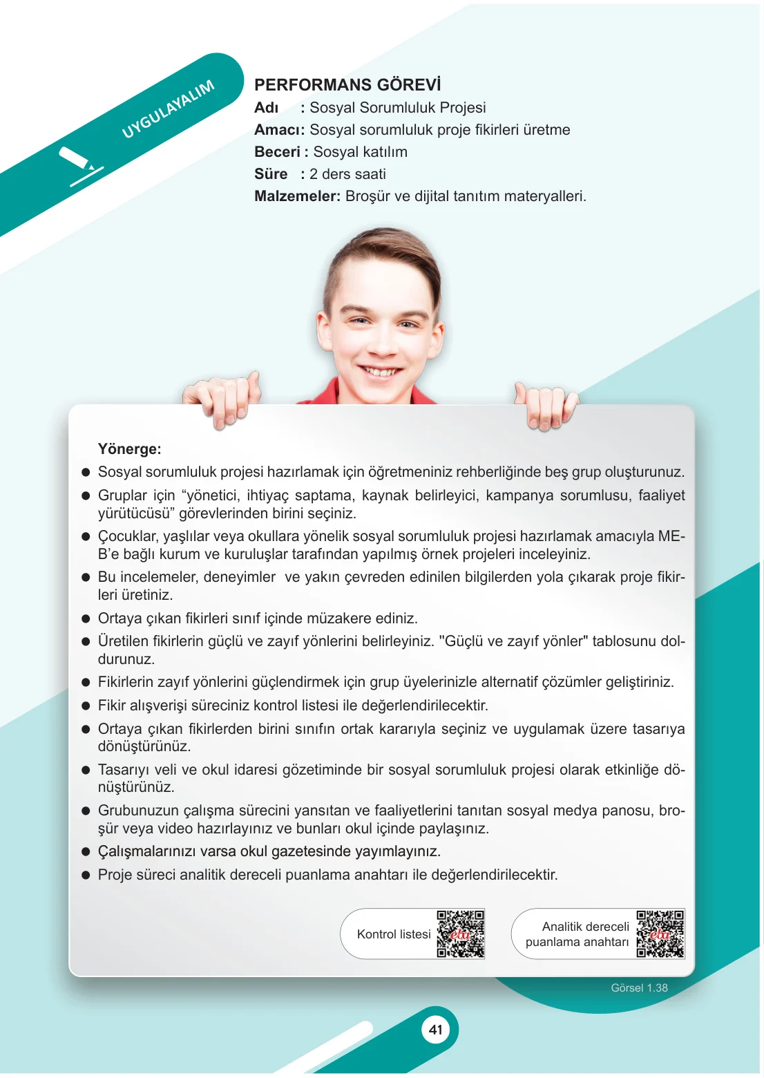 5. Sınıf Sosyal Bilgiler Ders Kitabı Cevapları Meb Yayınları 1. Kitap Sayfa 41