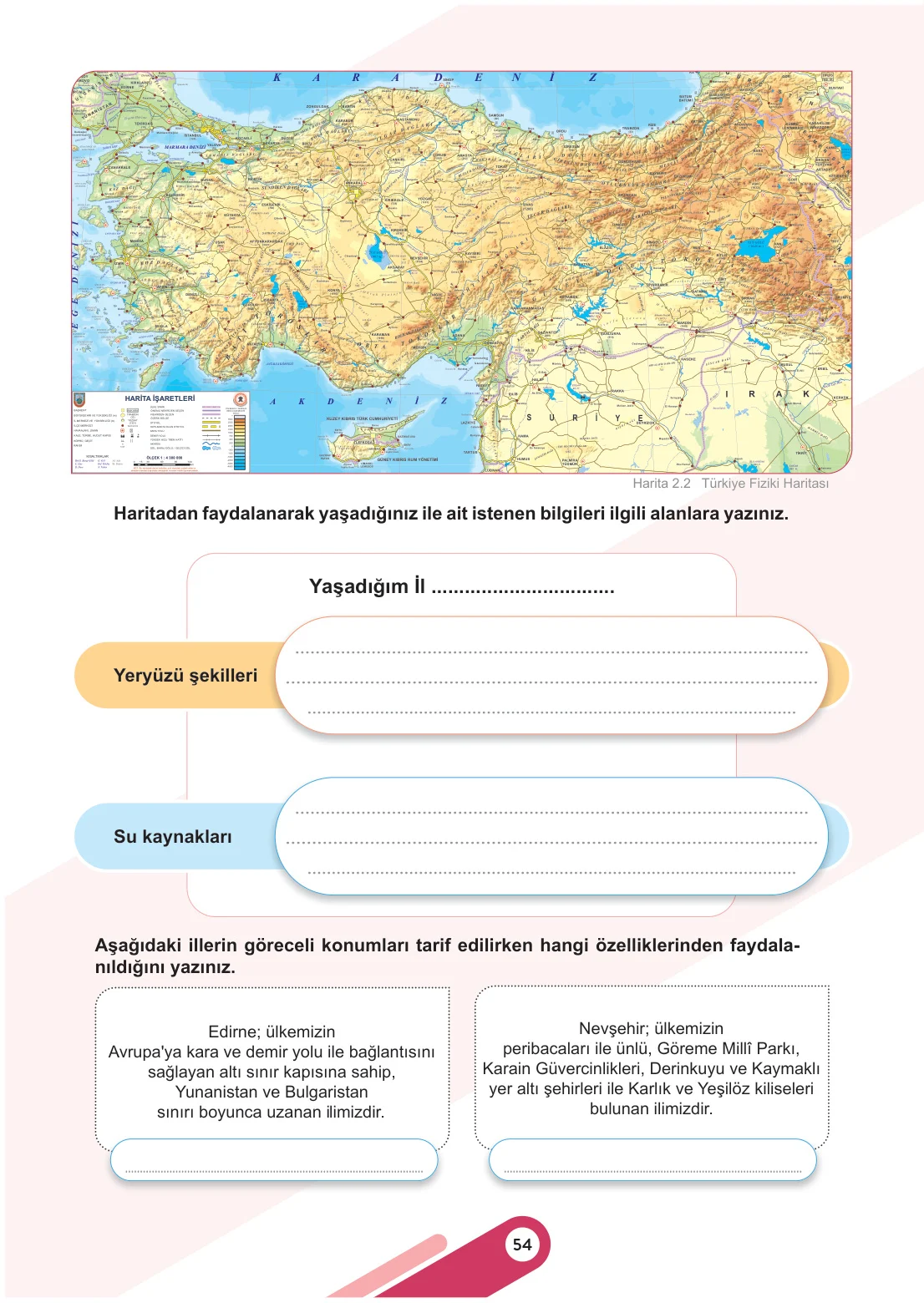 5. Sınıf Sosyal Bilgiler Ders Kitabı Cevapları Meb Yayınları 1. Kitap Sayfa 54