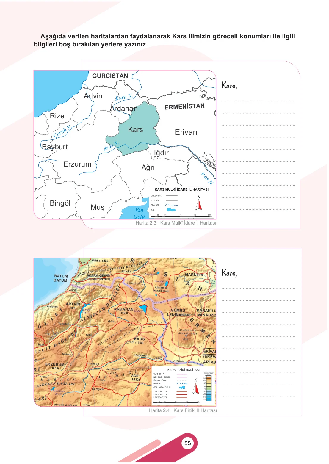 5. Sınıf Sosyal Bilgiler Ders Kitabı Cevapları Meb Yayınları 1. Kitap Sayfa 55
