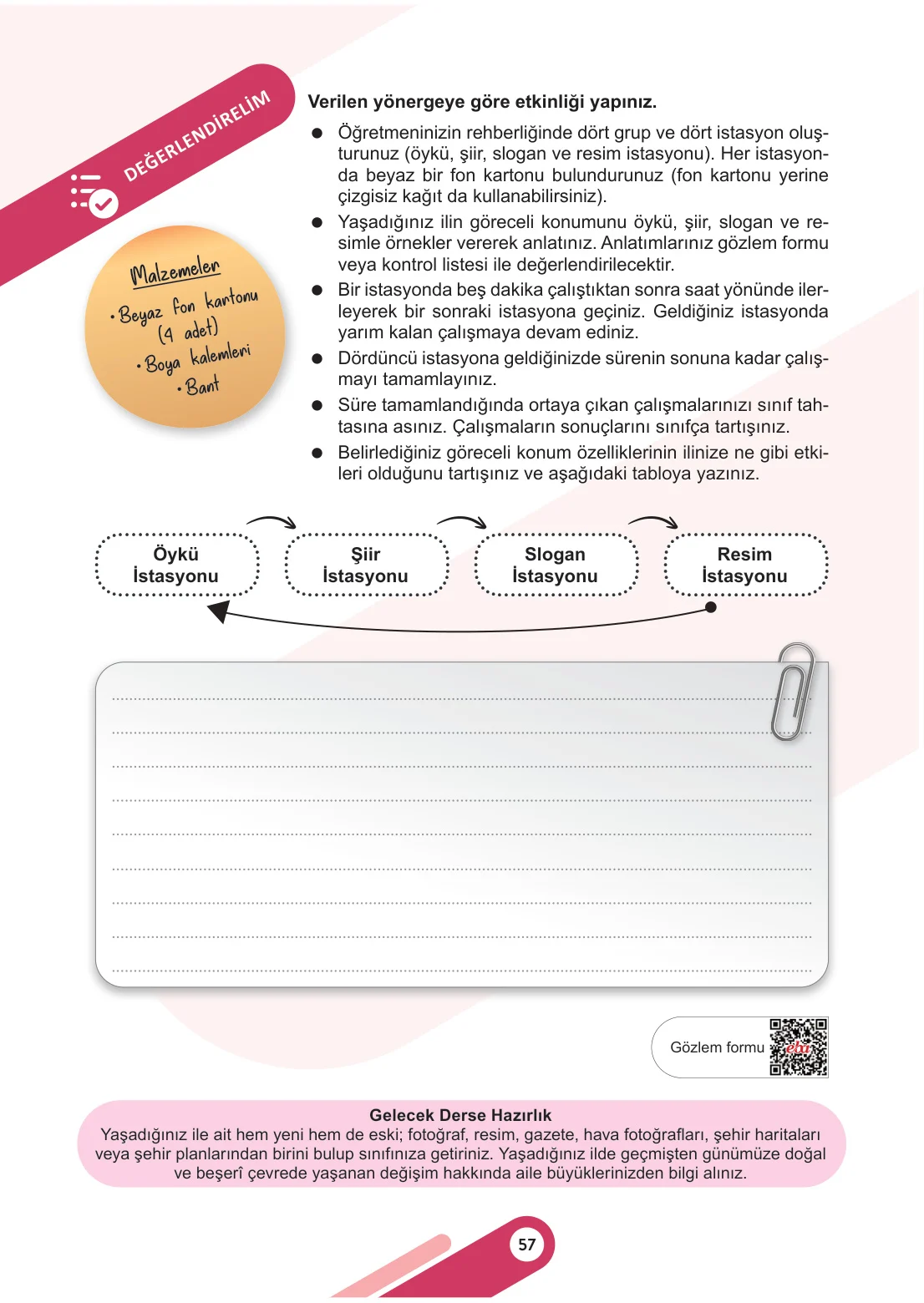 5. Sınıf Sosyal Bilgiler Ders Kitabı Cevapları Meb Yayınları 1. Kitap Sayfa 57