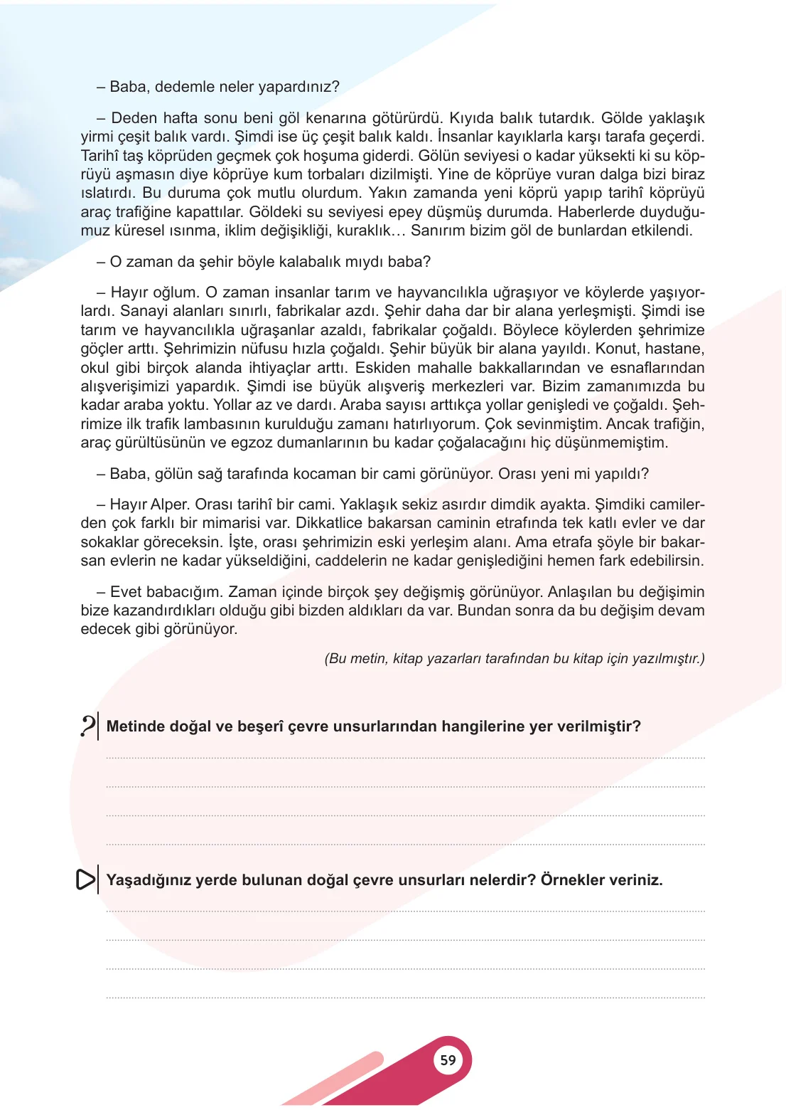 5. Sınıf Sosyal Bilgiler Ders Kitabı Cevapları Meb Yayınları 1. Kitap Sayfa 59