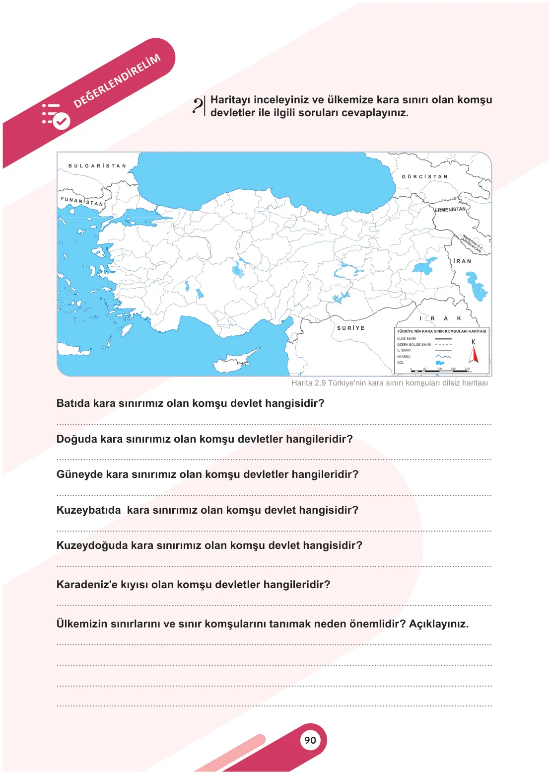5. Sınıf Sosyal Bilgiler Ders Kitabı Cevapları Meb Yayınları 1. Kitap Sayfa 90