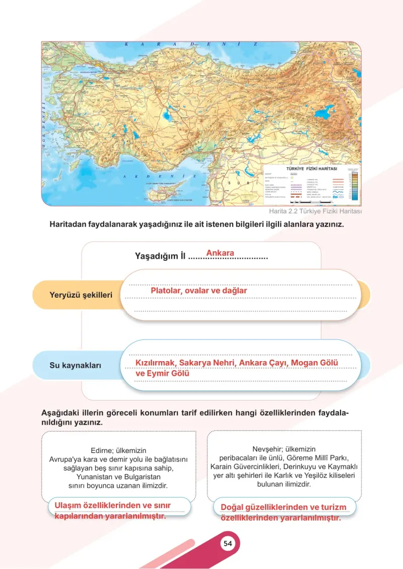 5. Sınıf Sosyal Bilgiler Ders Kitabı Cevapları Meb Yayınları 1. Kitap Sayfa 54 Çözüm Görseli