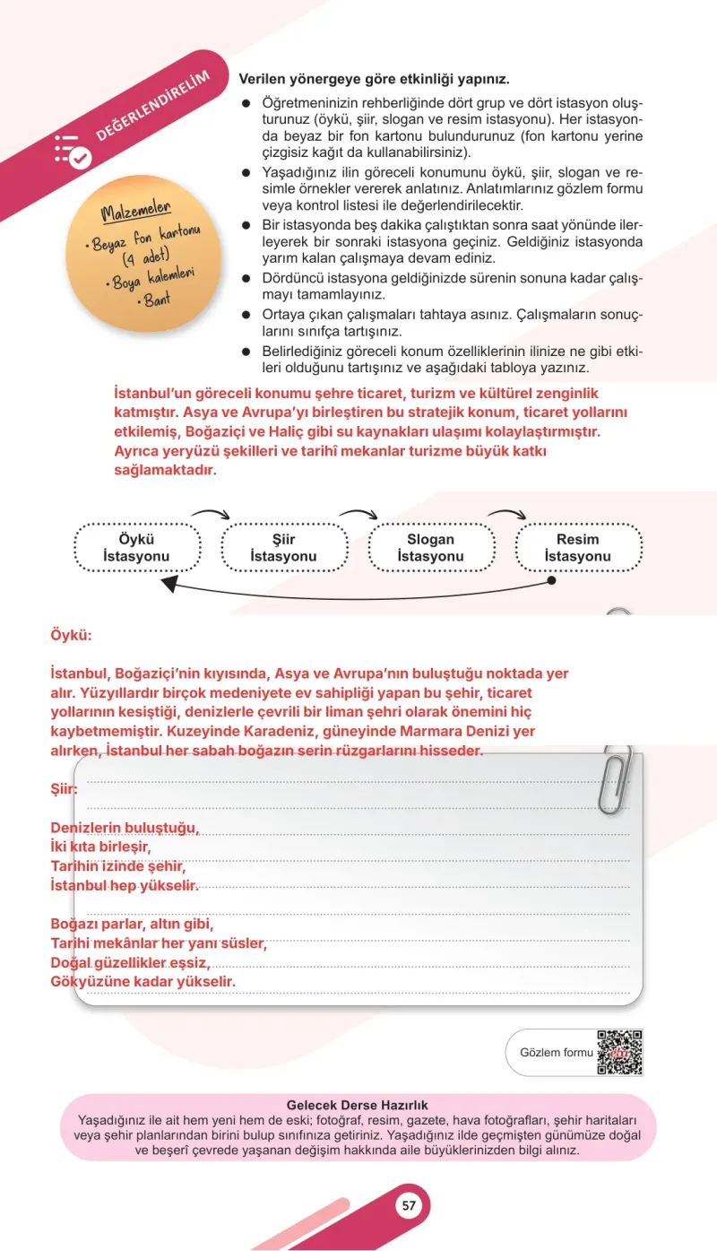 5. Sınıf Sosyal Bilgiler Ders Kitabı Cevapları Meb Yayınları 1. Kitap Sayfa 57 Çözüm Görseli