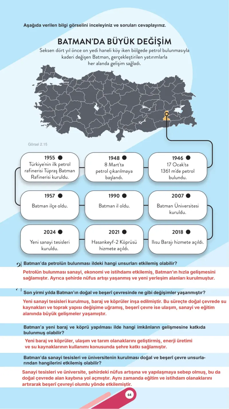 5. Sınıf Sosyal Bilgiler Ders Kitabı Cevapları Meb Yayınları 1. Kitap Sayfa 64 Çözüm Görseli