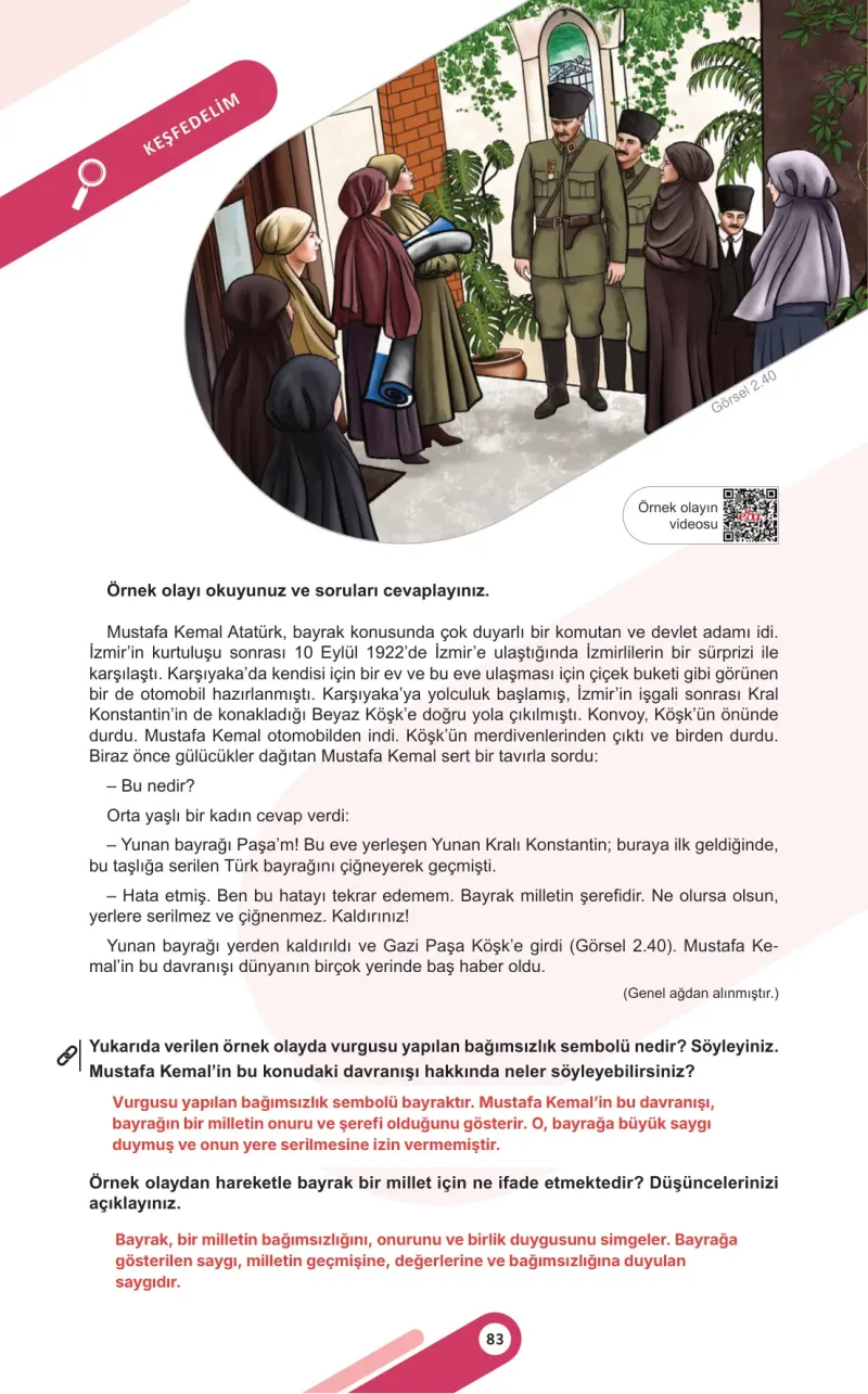 5. Sınıf Sosyal Bilgiler Ders Kitabı Cevapları Meb Yayınları 1. Kitap Sayfa 83 Çözüm Görseli