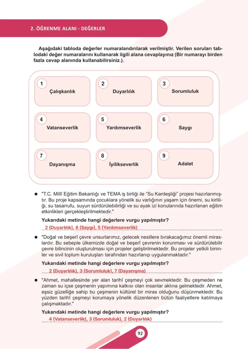 5. Sınıf Sosyal Bilgiler Ders Kitabı Cevapları Meb Yayınları 1. Kitap Sayfa 92 Çözüm Görseli
