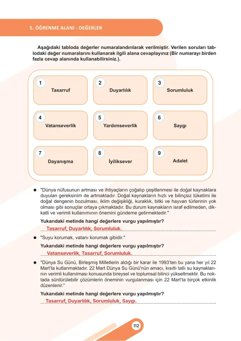 5. Sınıf Sosyal Bilgiler Ders Kitabı Cevapları Meb Yayınları 2. Kitap Sayfa 112 Çözüm Görseli