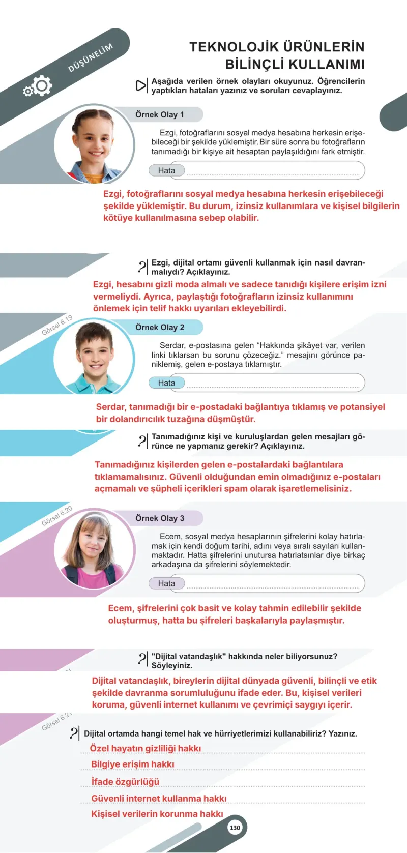 5. Sınıf Sosyal Bilgiler Ders Kitabı Cevapları Meb Yayınları 2. Kitap Sayfa 130 Çözüm Görseli