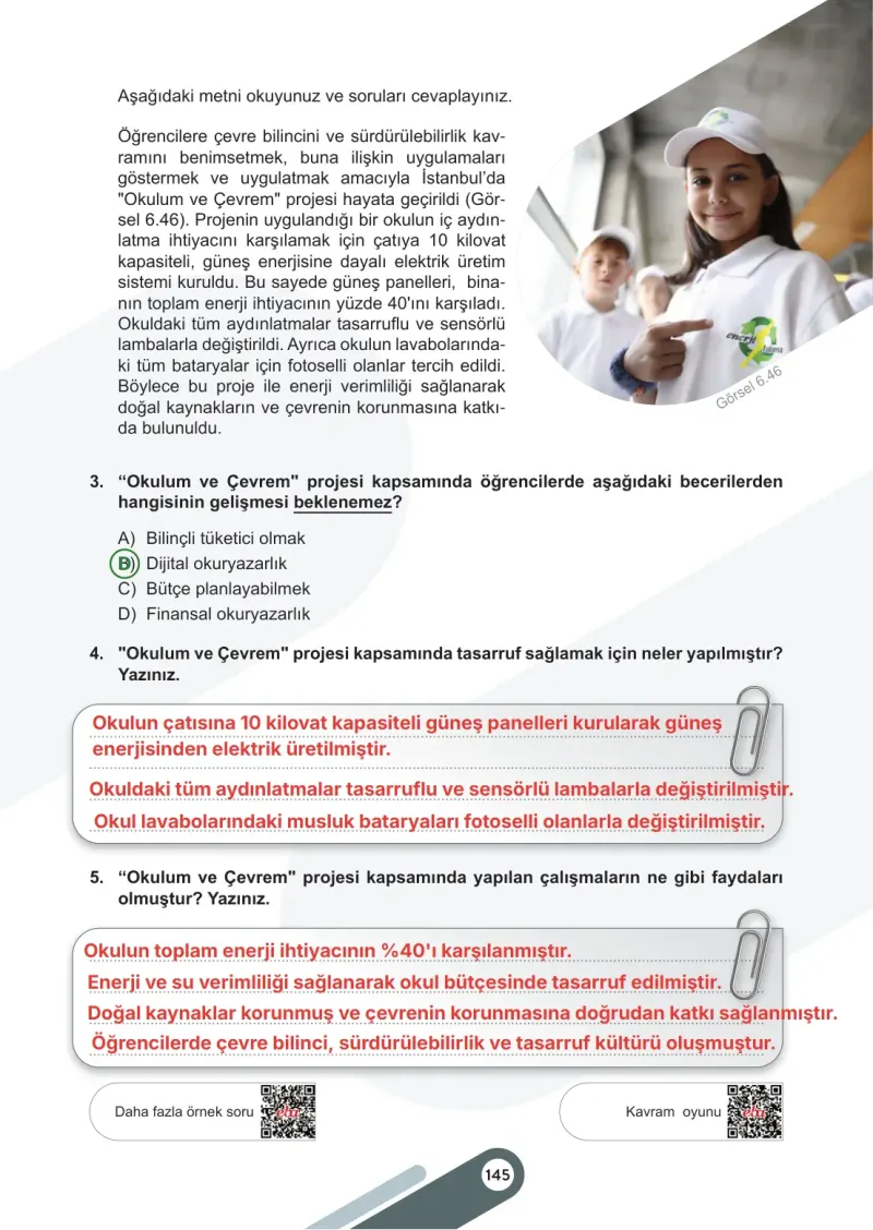 5. Sınıf Sosyal Bilgiler Ders Kitabı Cevapları Meb Yayınları 2. Kitap Sayfa 145 Çözüm Görseli