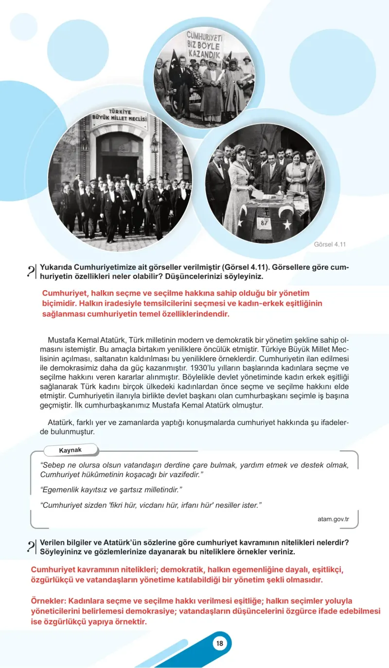 5. Sınıf Sosyal Bilgiler Ders Kitabı Cevapları Meb Yayınları 2. Kitap Sayfa 18 Çözüm Görseli