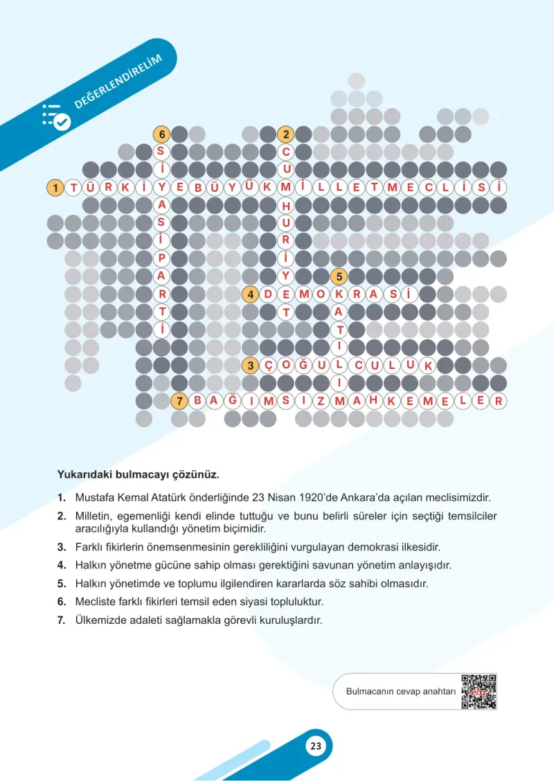 5. Sınıf Sosyal Bilgiler Ders Kitabı Cevapları Meb Yayınları 2. Kitap Sayfa 23 Çözüm Görseli