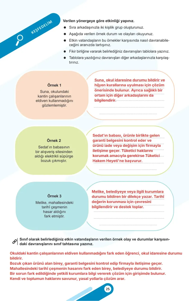 5. Sınıf Sosyal Bilgiler Ders Kitabı Cevapları Meb Yayınları 2. Kitap Sayfa 25 Çözüm Görseli