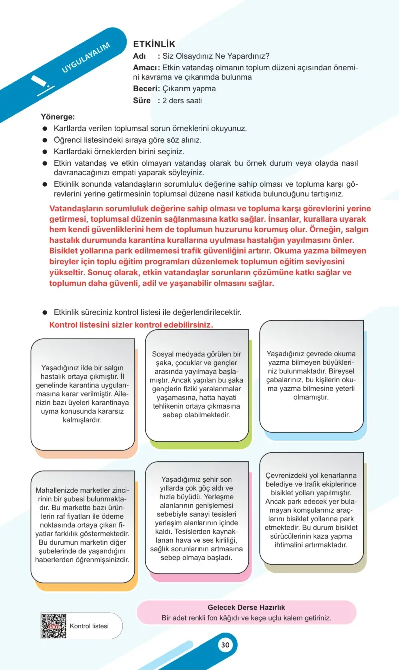 5. Sınıf Sosyal Bilgiler Ders Kitabı Cevapları Meb Yayınları 2. Kitap Sayfa 30 Çözüm Görseli