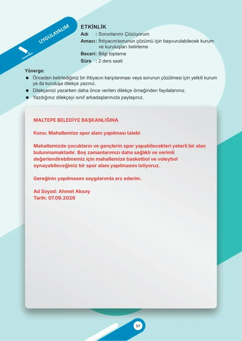 5. Sınıf Sosyal Bilgiler Ders Kitabı Cevapları Meb Yayınları 2. Kitap Sayfa 57 Çözüm Görseli