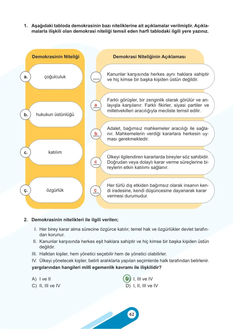 5. Sınıf Sosyal Bilgiler Ders Kitabı Cevapları Meb Yayınları 2. Kitap Sayfa 62 Çözüm Görseli