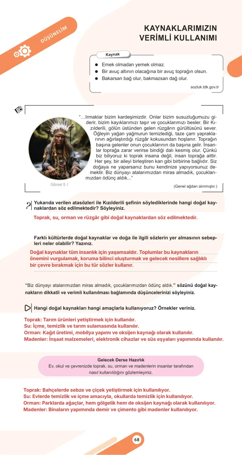 5. Sınıf Sosyal Bilgiler Ders Kitabı Cevapları Meb Yayınları 2. Kitap Sayfa 68 Çözüm Görseli