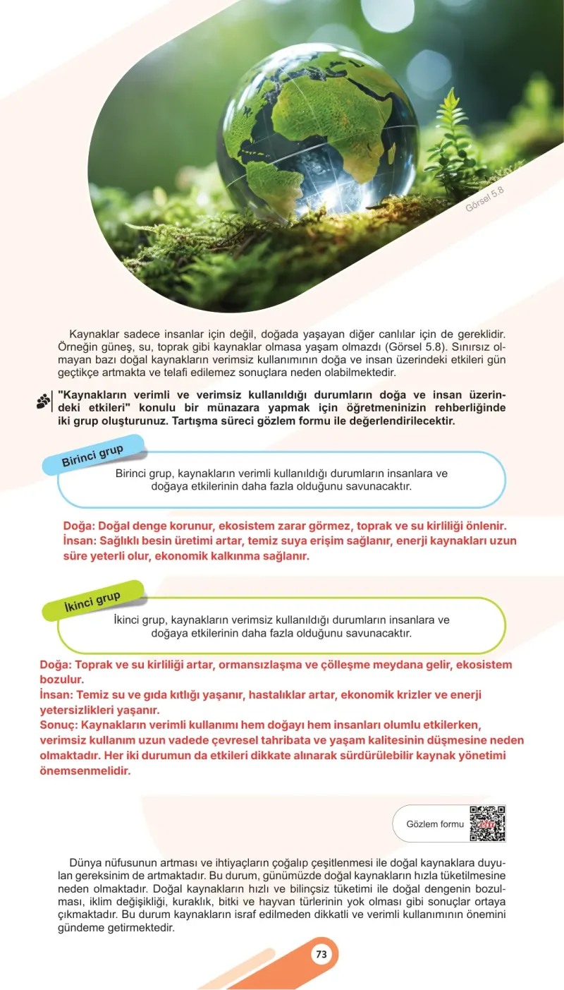 5. Sınıf Sosyal Bilgiler Ders Kitabı Cevapları Meb Yayınları 2. Kitap Sayfa 73 Çözüm Görseli