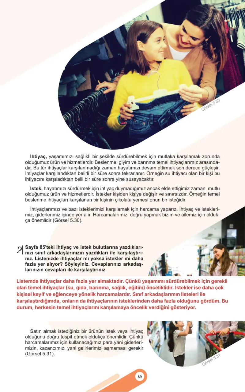 5. Sınıf Sosyal Bilgiler Ders Kitabı Cevapları Meb Yayınları 2. Kitap Sayfa 89 Çözüm Görseli