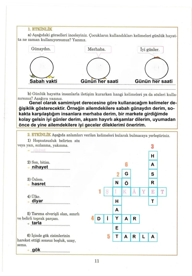 5. Sınıf Türkçe Ders Kitabı Cevapları Anıttepe Yayınları Sayfa 11 Çözüm Görseli