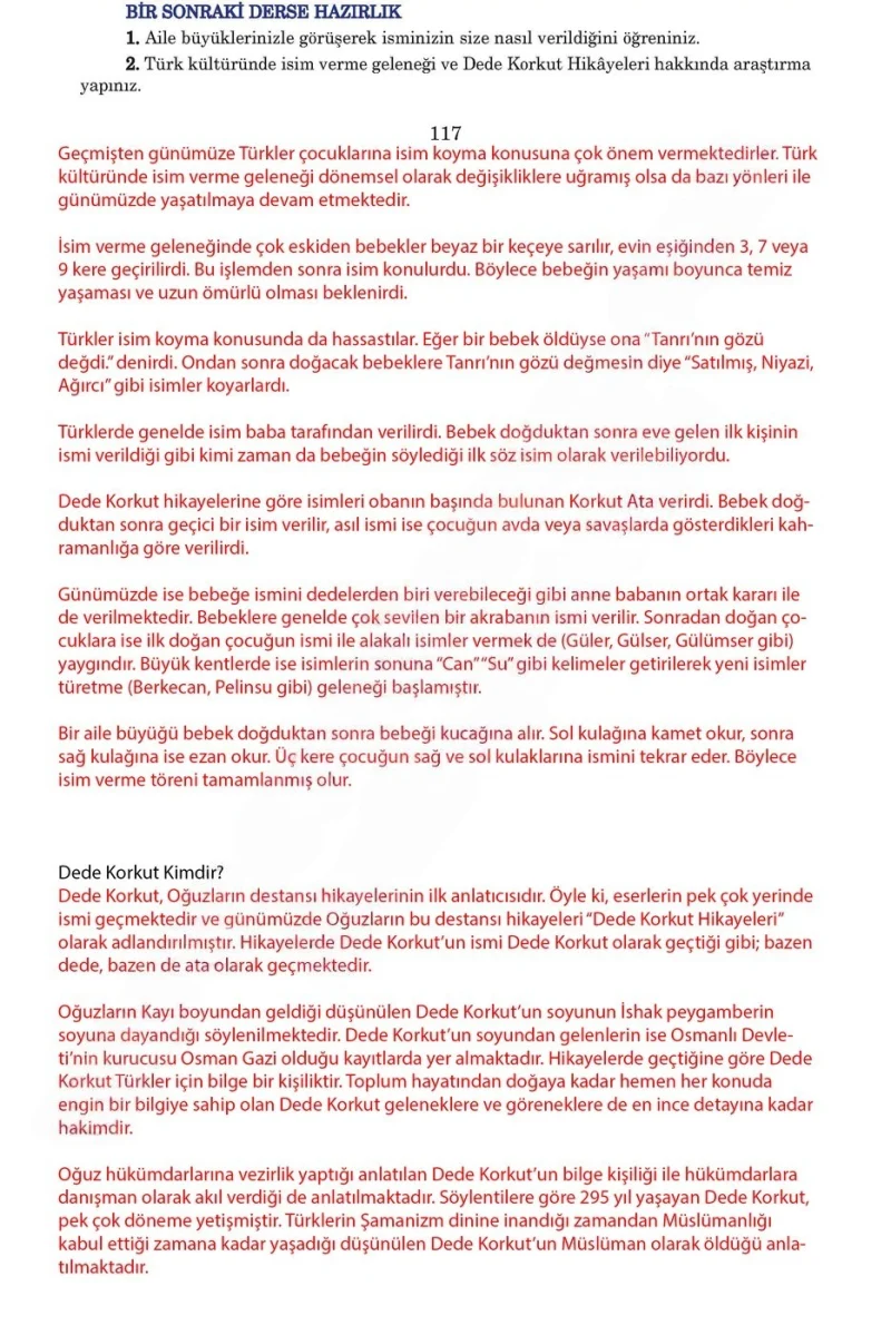 5. Sınıf Türkçe Ders Kitabı Cevapları Anıttepe Yayınları Sayfa 117 Çözüm Görseli