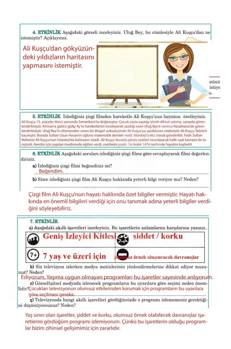 5. Sınıf Türkçe Ders Kitabı Cevapları Anıttepe Yayınları Sayfa 128 Çözüm Görseli