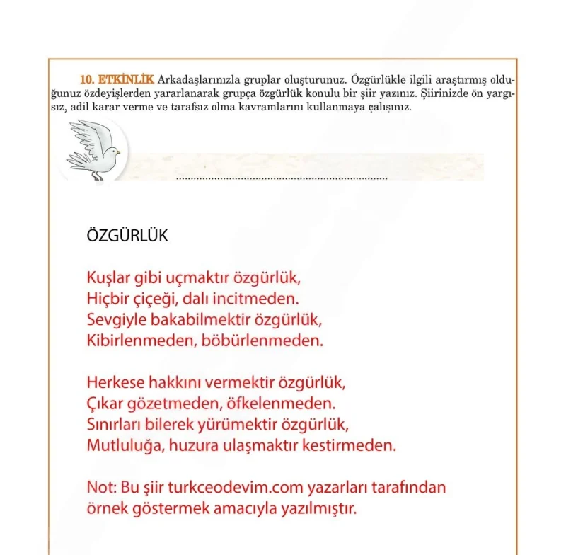 5. Sınıf Türkçe Ders Kitabı Cevapları Anıttepe Yayınları Sayfa 154 Çözüm Görseli