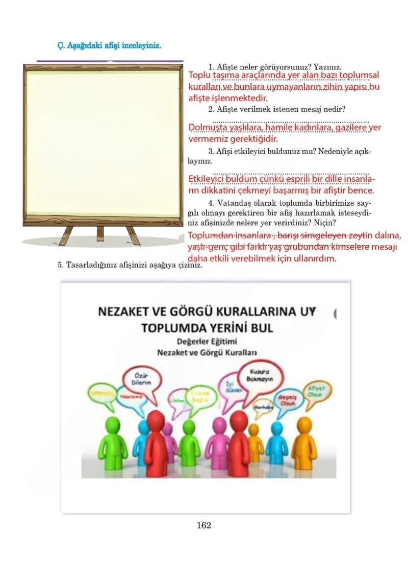 5. Sınıf Türkçe Ders Kitabı Cevapları Anıttepe Yayınları Sayfa 162 Çözüm Görseli