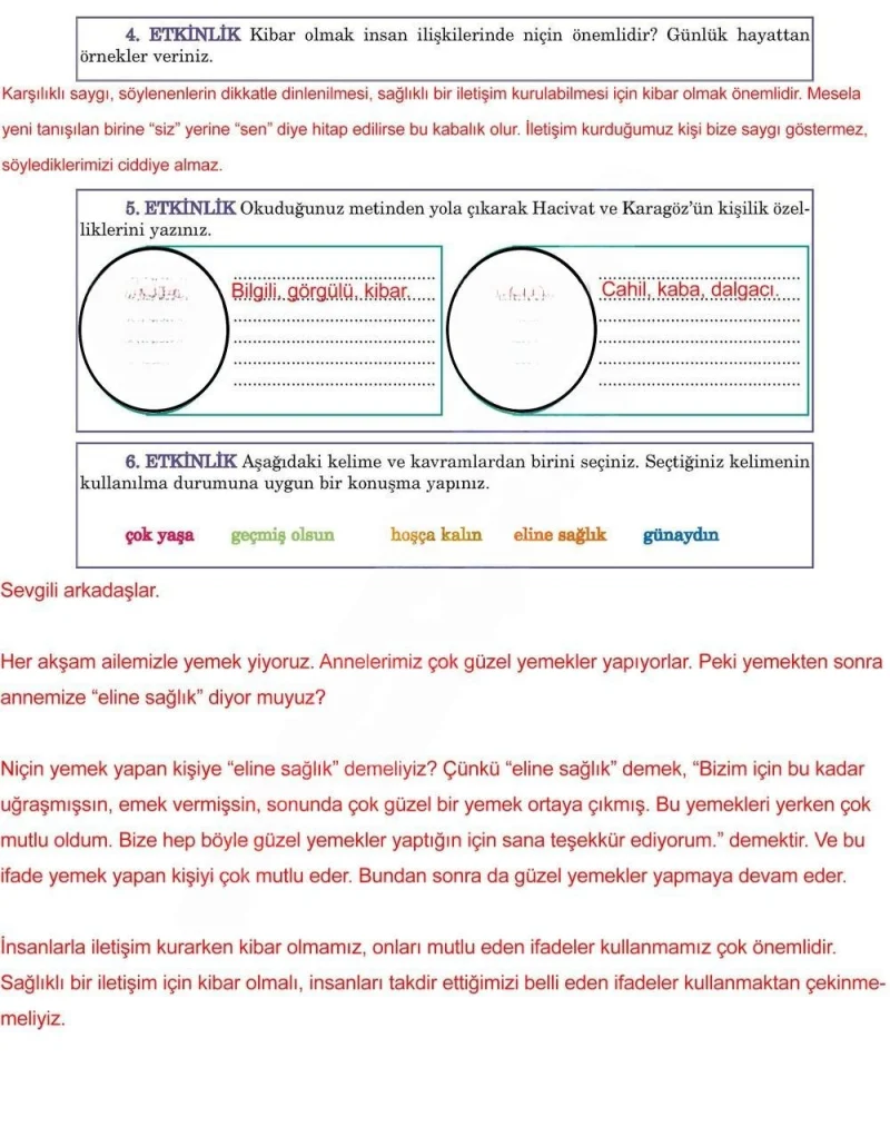 5. Sınıf Türkçe Ders Kitabı Cevapları Anıttepe Yayınları Sayfa 168 Çözüm Görseli