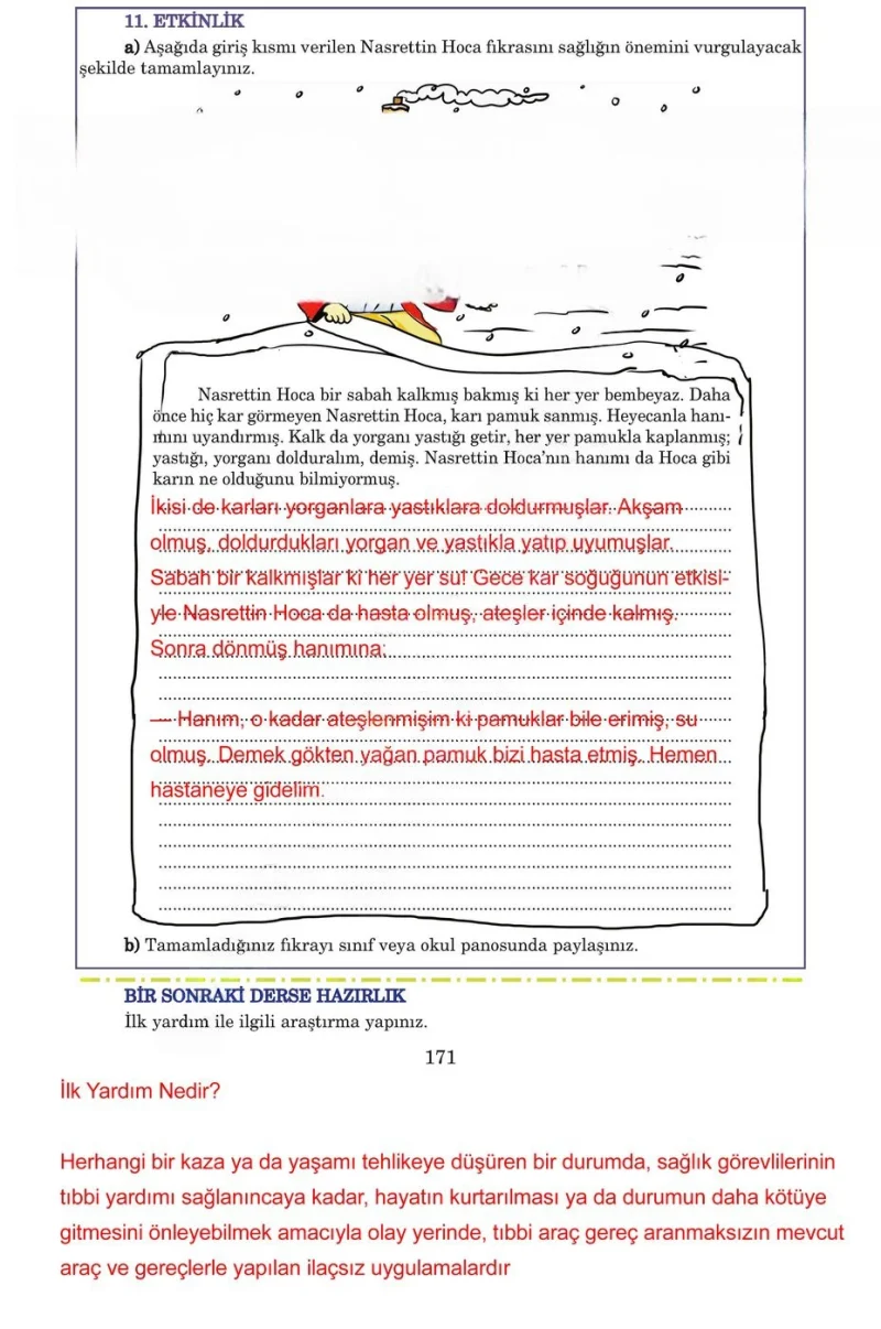 5. Sınıf Türkçe Ders Kitabı Cevapları Anıttepe Yayınları Sayfa 171 Çözüm Görseli