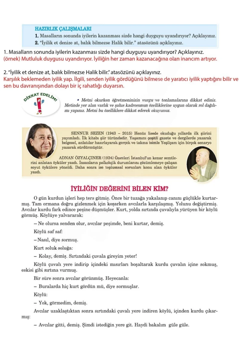 5. Sınıf Türkçe Ders Kitabı Cevapları Anıttepe Yayınları Sayfa 192 Çözüm Görseli