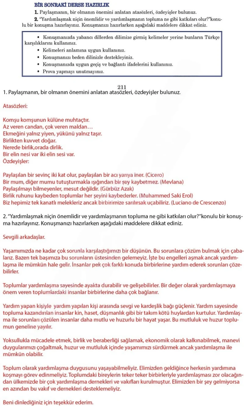 5. Sınıf Türkçe Ders Kitabı Cevapları Anıttepe Yayınları Sayfa 211 Çözüm Görseli