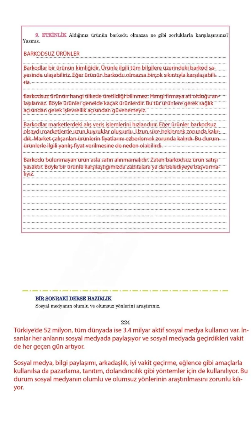 5. Sınıf Türkçe Ders Kitabı Cevapları Anıttepe Yayınları Sayfa 224 Çözüm Görseli