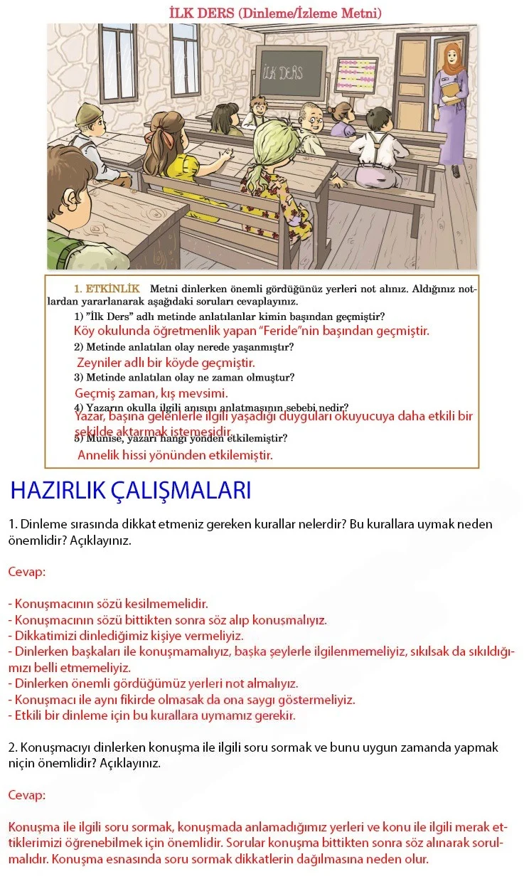 5. Sınıf Türkçe Ders Kitabı Cevapları Anıttepe Yayınları Sayfa 28 Çözüm Görseli