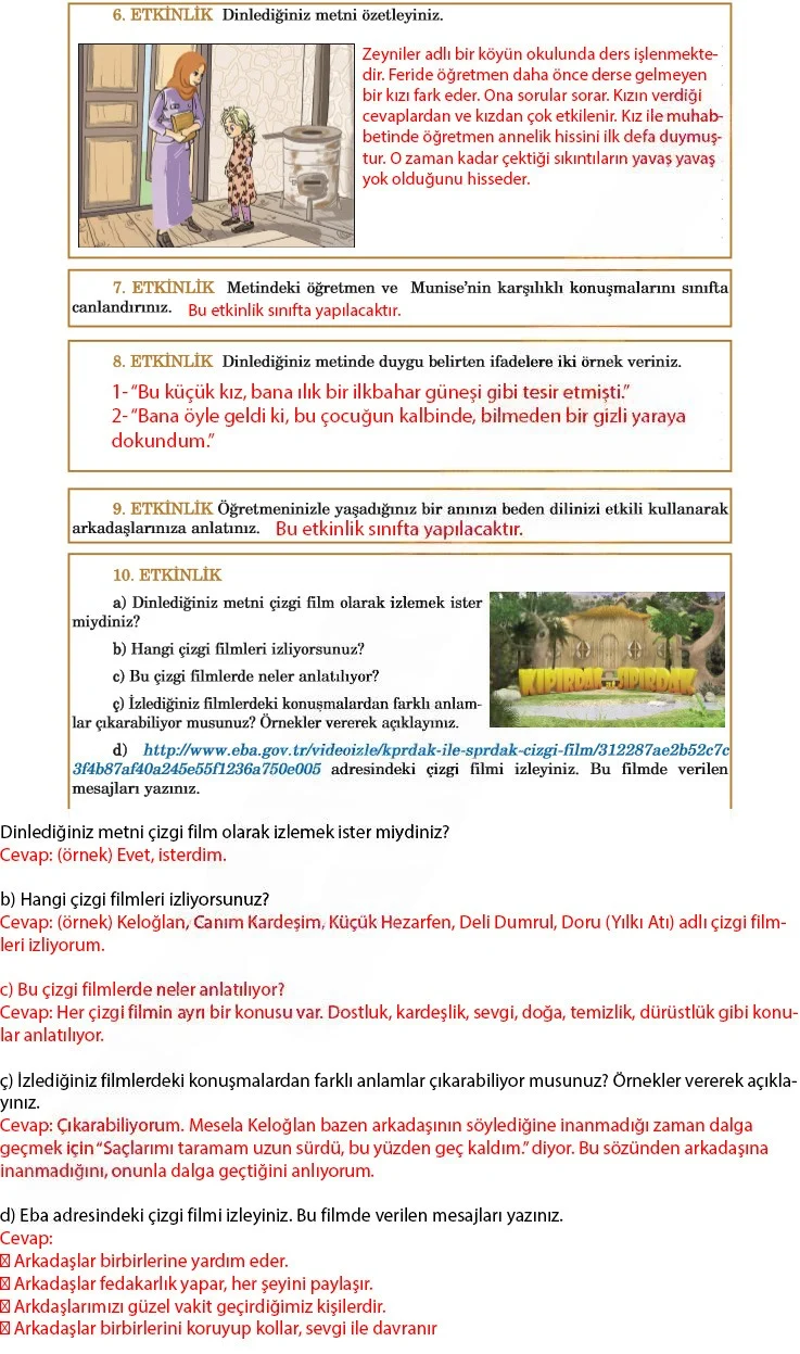 5. Sınıf Türkçe Ders Kitabı Cevapları Anıttepe Yayınları Sayfa 30 Çözüm Görseli