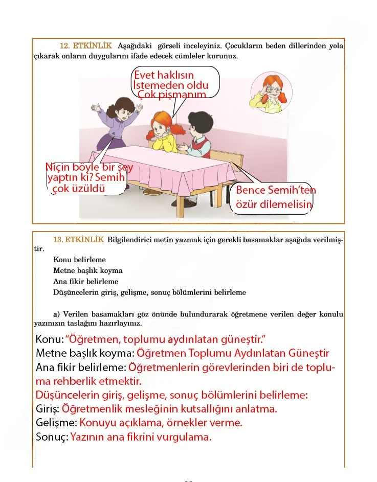 5. Sınıf Türkçe Ders Kitabı Cevapları Anıttepe Yayınları Sayfa 32 Çözüm Görseli