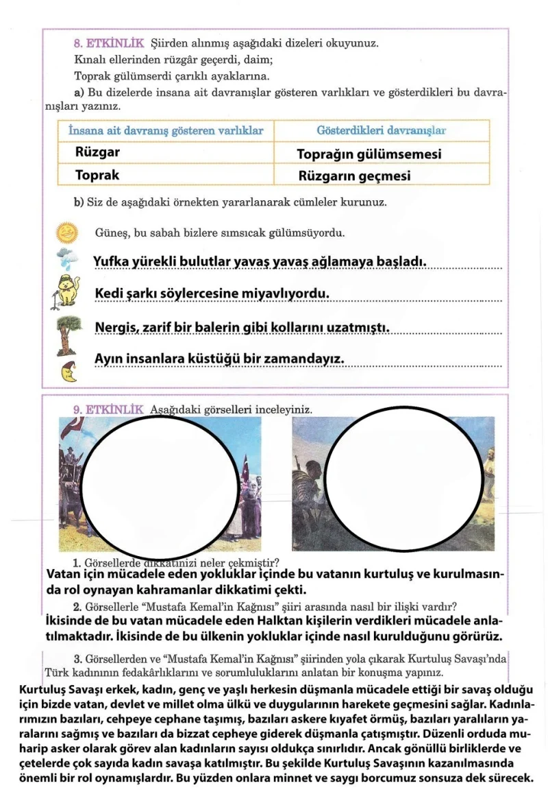 5. Sınıf Türkçe Ders Kitabı Cevapları Anıttepe Yayınları Sayfa 44 Çözüm Görseli