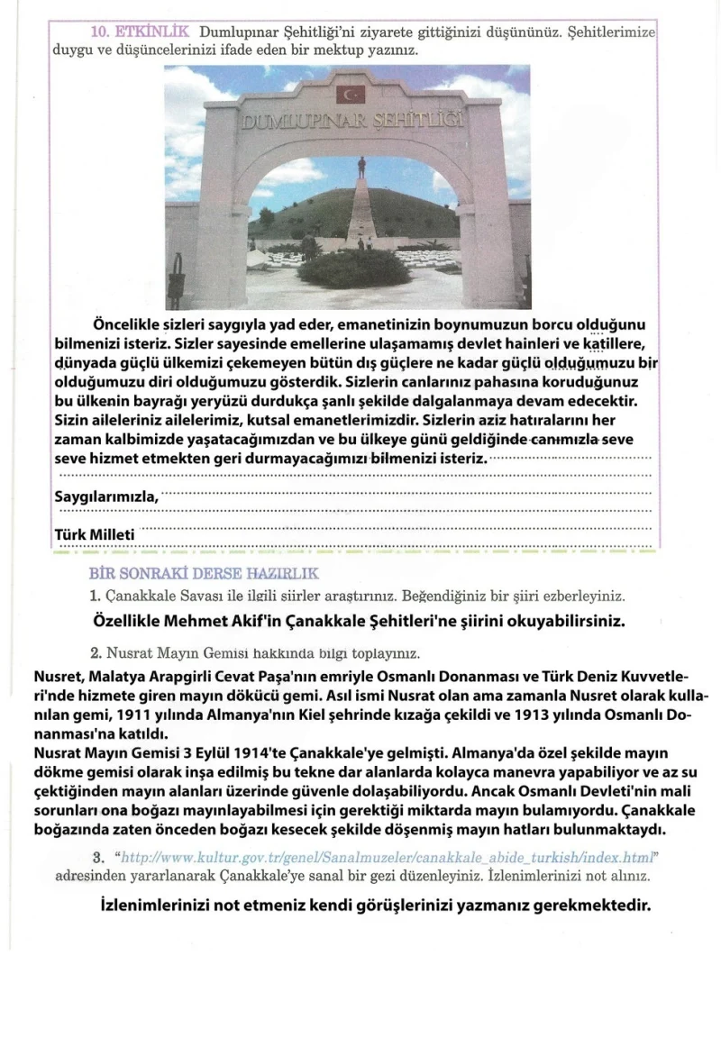 5. Sınıf Türkçe Ders Kitabı Cevapları Anıttepe Yayınları Sayfa 51 Çözüm Görseli