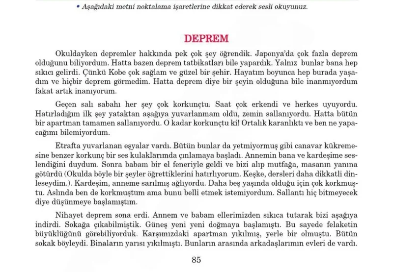 5. Sınıf Türkçe Ders Kitabı Cevapları Anıttepe Yayınları Sayfa 85 Çözüm Görseli