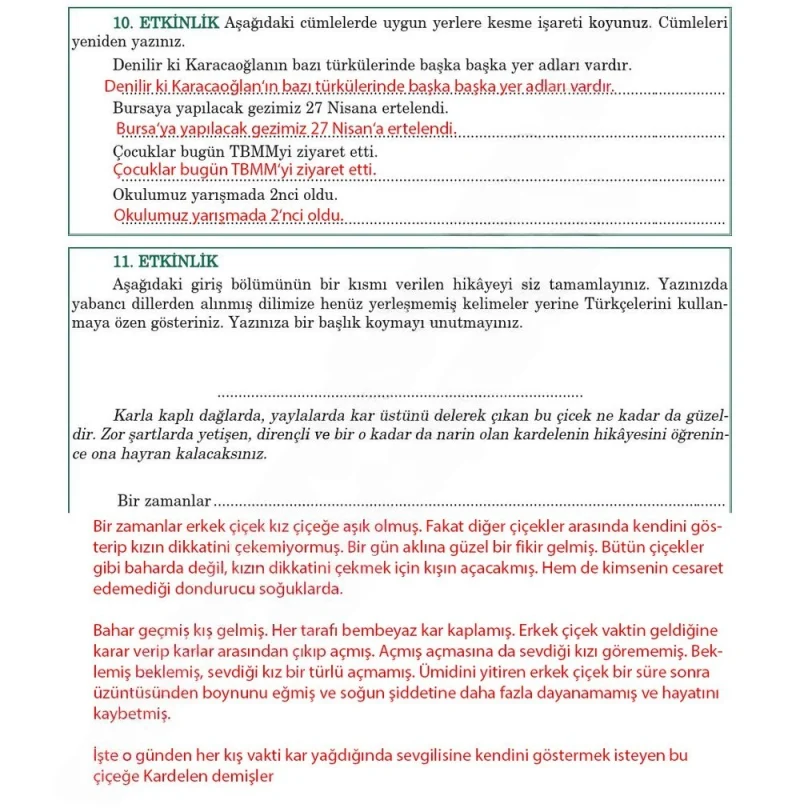 5. Sınıf Türkçe Ders Kitabı Cevapları Anıttepe Yayınları Sayfa 92 Çözüm Görseli