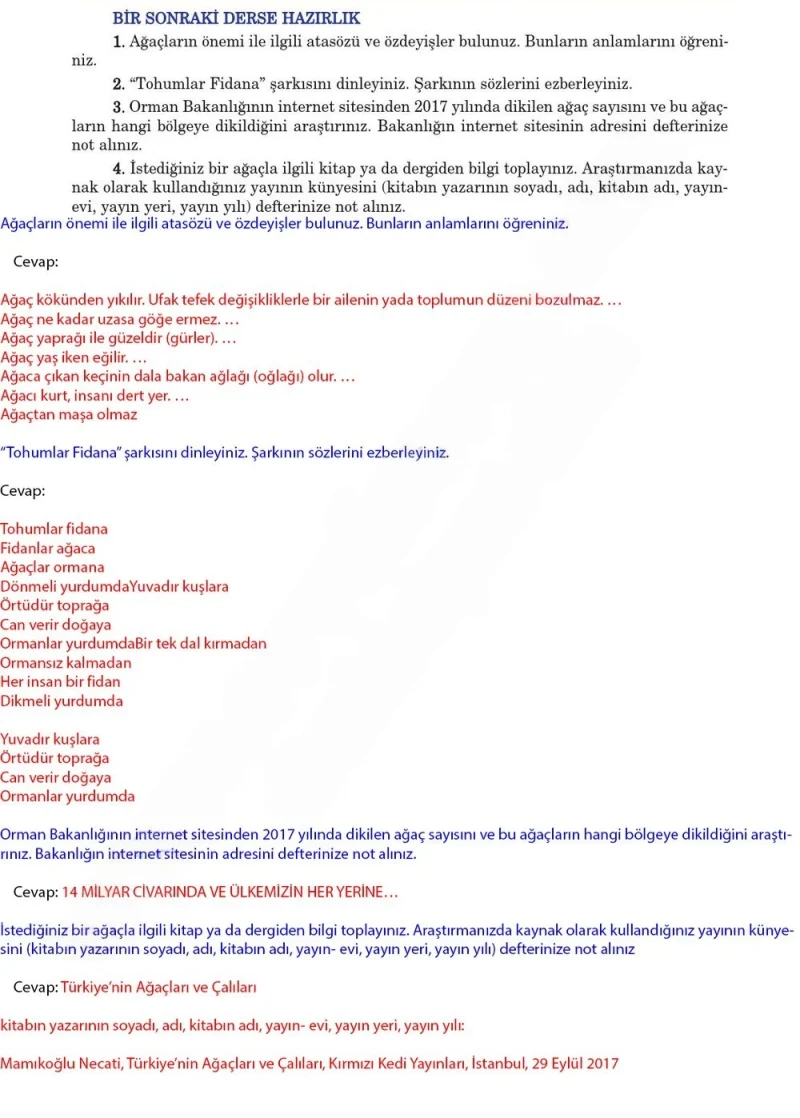 5. Sınıf Türkçe Ders Kitabı Cevapları Anıttepe Yayınları Sayfa 93 Çözüm Görseli