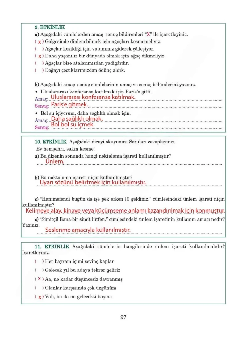 5. Sınıf Türkçe Ders Kitabı Cevapları Anıttepe Yayınları Sayfa 97 Çözüm Görseli