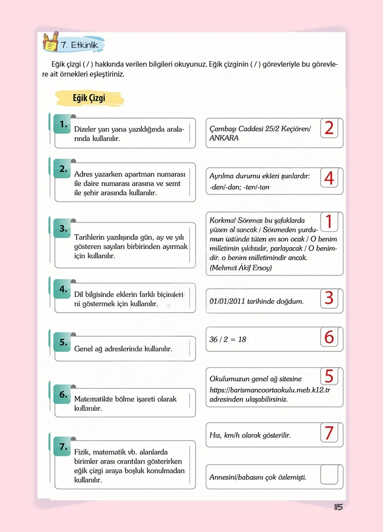 5. Sınıf Türkçe Ders Kitabı Cevapları Koza Yayınları Sayfa 115 Çözüm Görseli