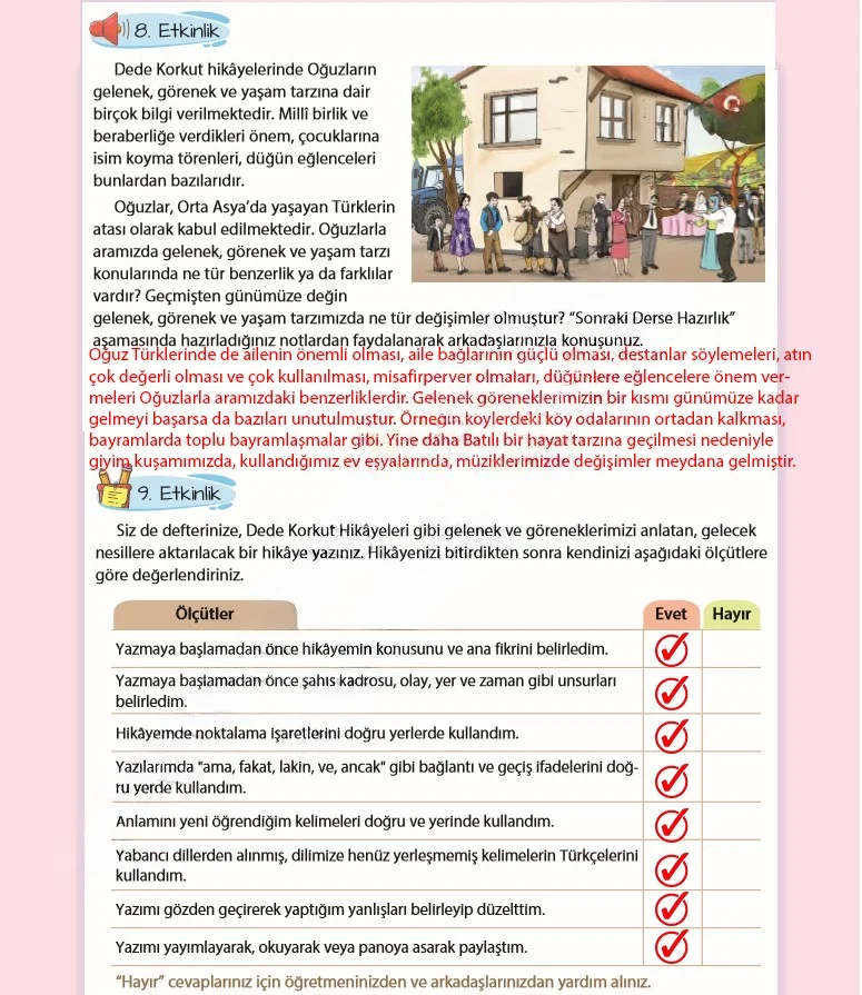 5. Sınıf Türkçe Ders Kitabı Cevapları Koza Yayınları Sayfa 116 Çözüm Görseli