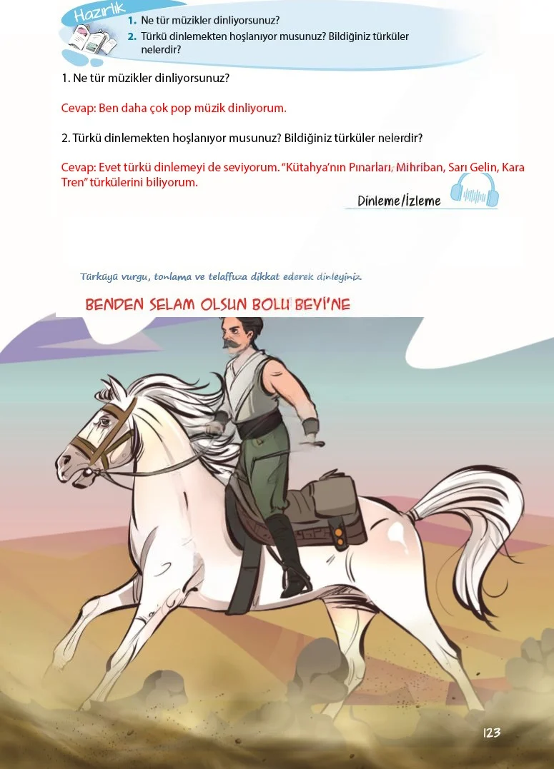 5. Sınıf Türkçe Ders Kitabı Cevapları Koza Yayınları Sayfa 123 Çözüm Görseli