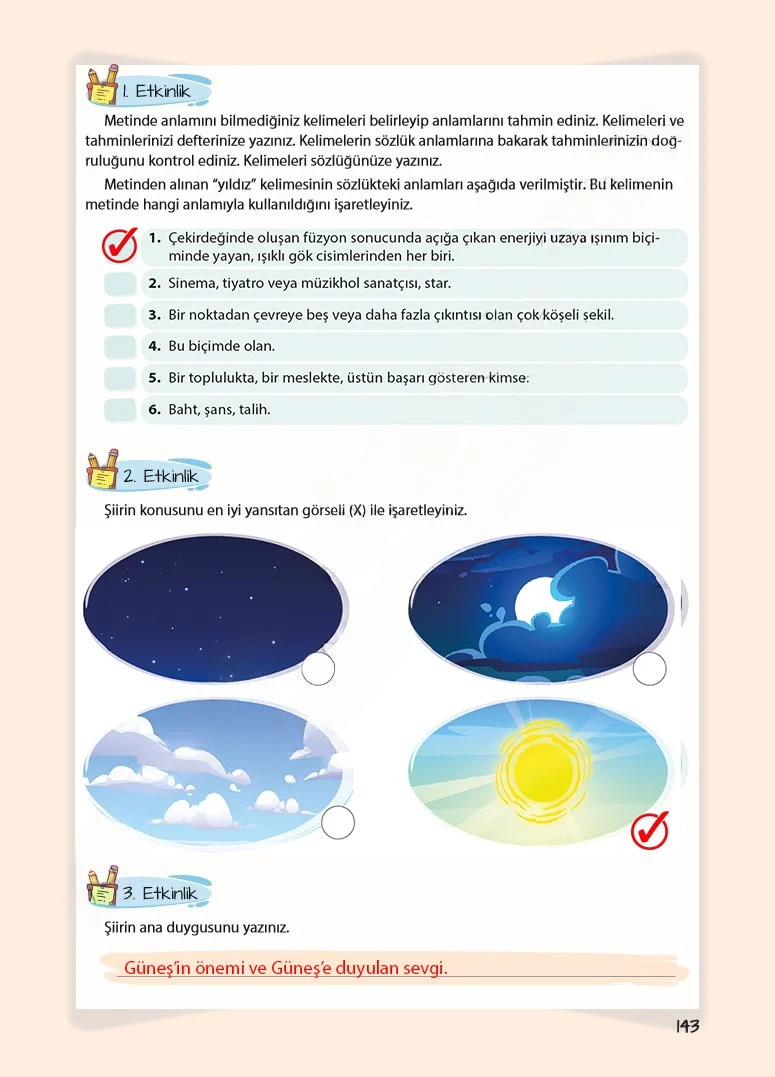 5. Sınıf Türkçe Ders Kitabı Cevapları Koza Yayınları Sayfa 143 Çözüm Görseli