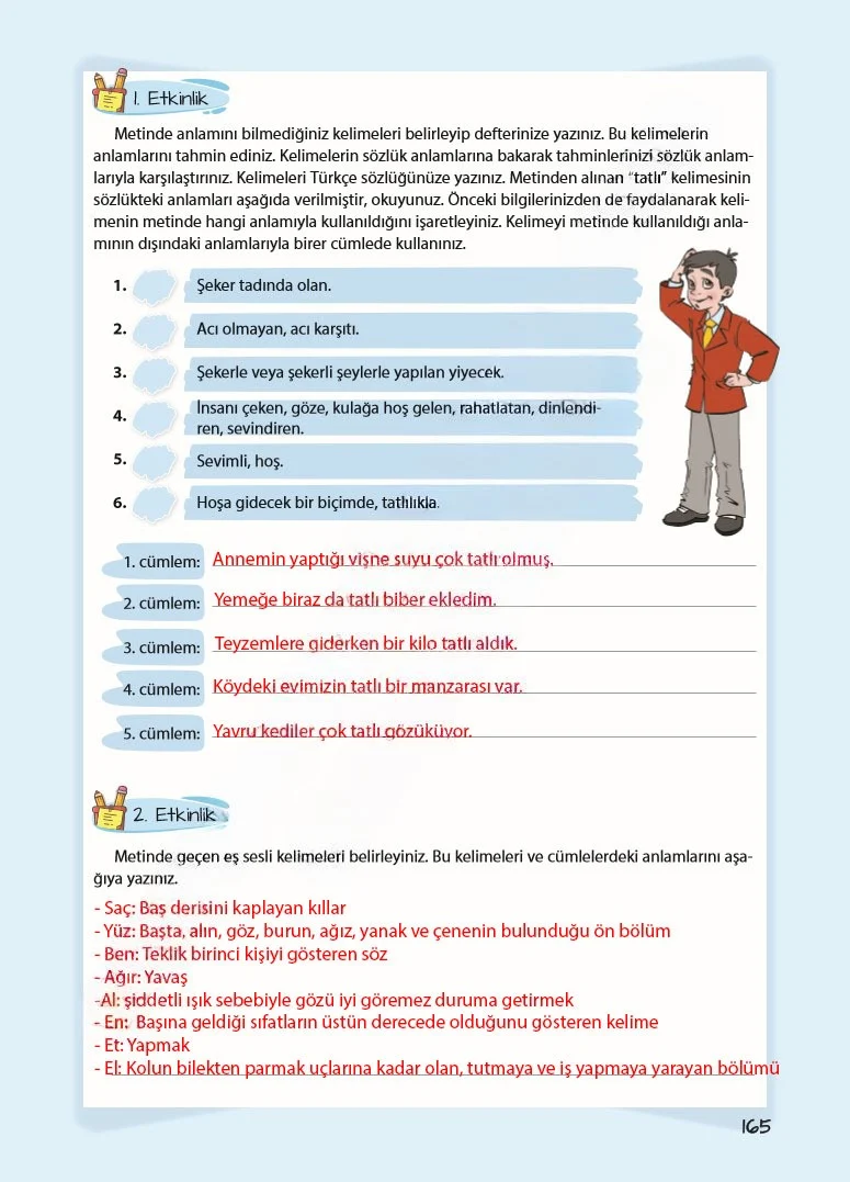5. Sınıf Türkçe Ders Kitabı Cevapları Koza Yayınları Sayfa 165 Çözüm Görseli